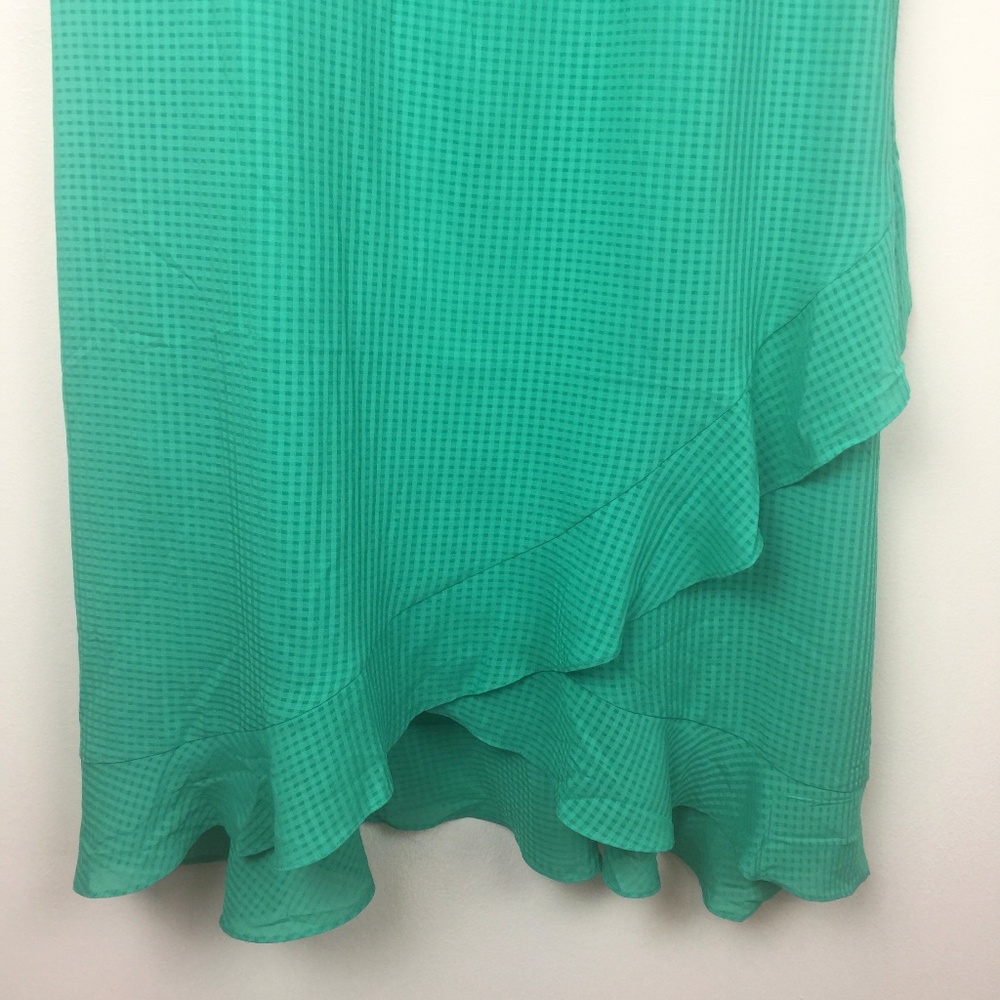A New Day Green Checkered Faux Wrap Dress Size 4X - Picture 5 of 8